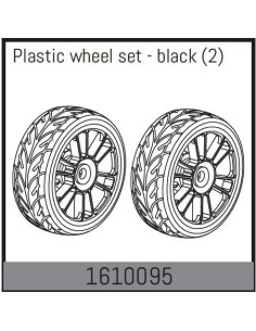 Plastic wheel set - black
