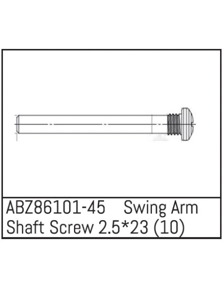Swing Arm Shaft Screw 2.5x23 - Mini AMT 10