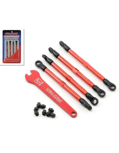 Traxxas Aluminum Toe Links (Red) para E-Revo VXL (4)