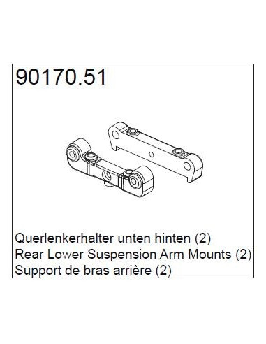 90170.51 Rear lower suspension arm mounts (2)