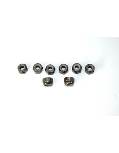 Aluminum nylon nut M3 8 ATC 2.4 RTR/BL