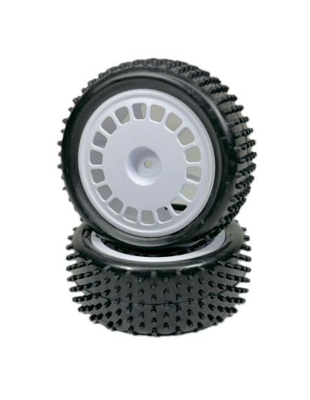 1:10 Buggy Wheel Set "Mini Pin" front white 2