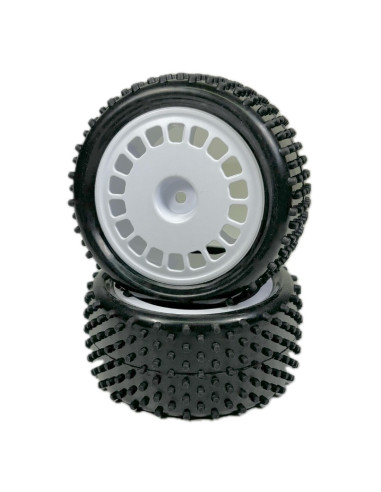 1:10 Buggy Wheel Set "Mini Pin" rear white 2