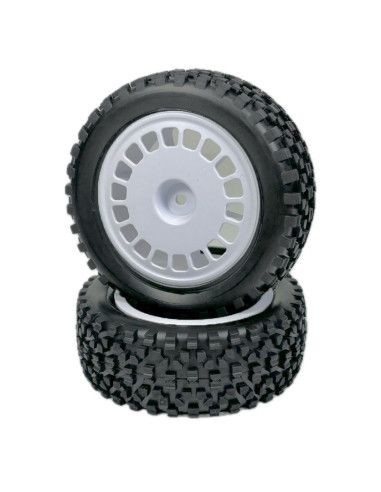 1:10 Buggy Wheel Set "Mini Block" front white 2