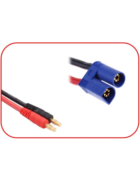 Charging Cable 4mm Bullet Plug - EC5 300mm