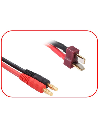 Charging Cable 4mm Bullet Plug - T-Plug 300mm