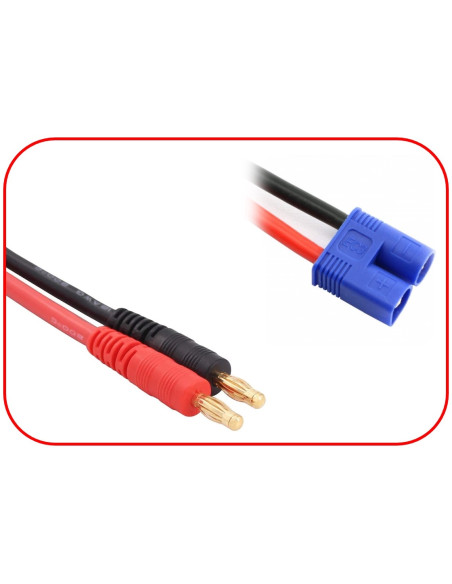 Charging Cable 4mm Bullet Plug - EC3 300mm