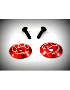Rear wing Alu. Washer, red 2 2