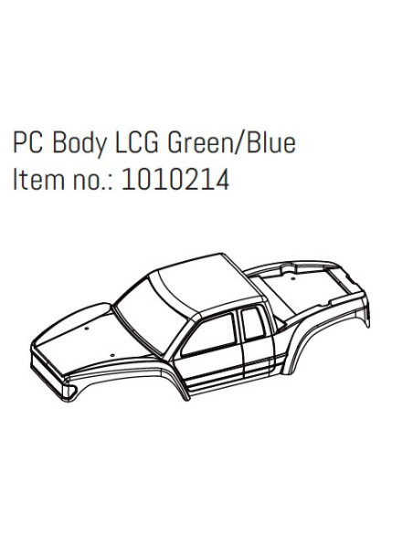 PC Body LCG Green/Blue - GOAT
