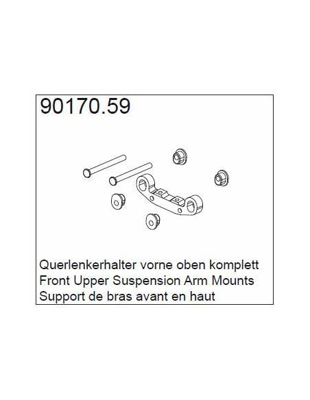 90170.59 Front upper suspension arm mounts (2)