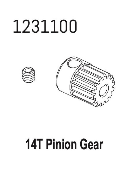 Metal Pinion Gear 14T-M0.6 CR4.4