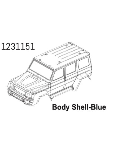PC Body WOLF blue CR4.4