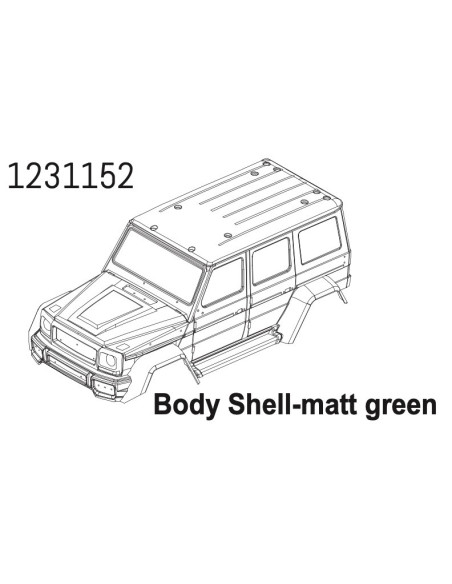PC Body WOLF matt green CR4.4