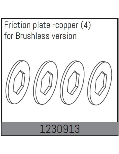 Slipper Friction Plate - Copper (4)