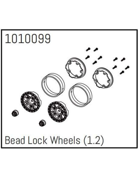 1.2" Beadlock Wheels - PRO Crawler 1:18 (4) 1010099