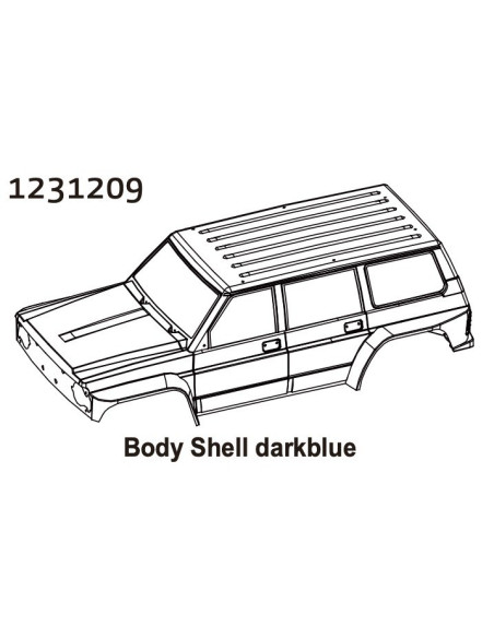 Body Shell darkblue CR4.4 PATROL