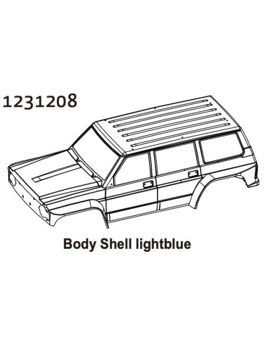 Body Shell lightblue CR4.4 PATROL