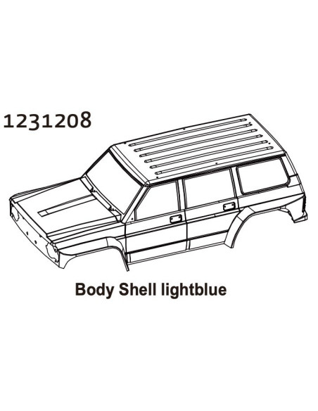 Body Shell lightblue CR4.4 PATROL
