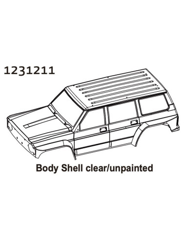 Body Shell clear-unpainted CR4.4 PATROL