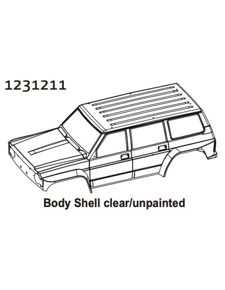 Body Shell clear-unpainted CR4.4 PATROL