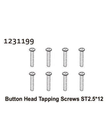 Button Head Tapping Screws ST2.5*12 (8)