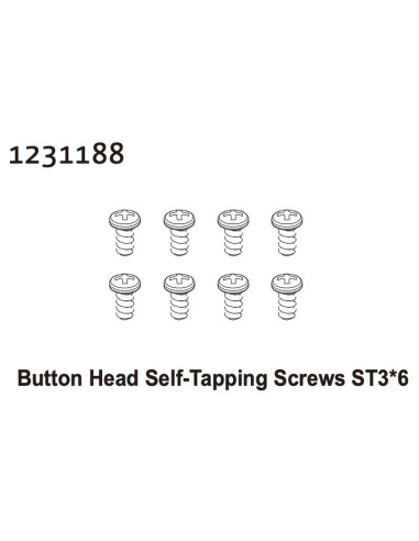 Button Head Taping Screw ST3*6 (8)