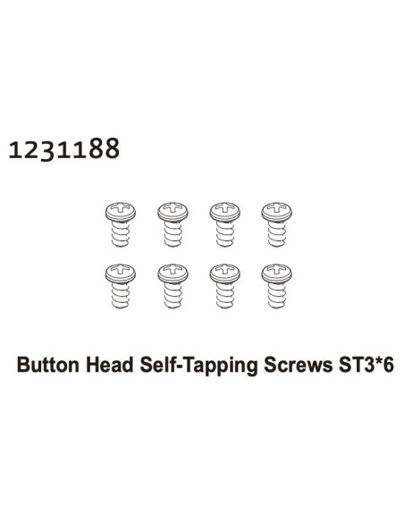 Button Head Taping Screw ST3*6 (8)
