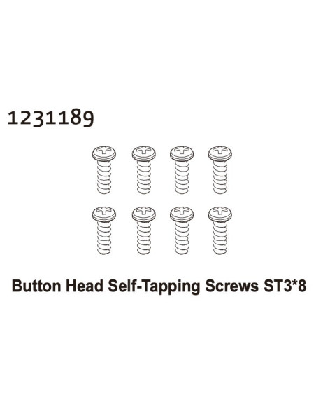 Button Head Taping Screw ST3*8 (8)