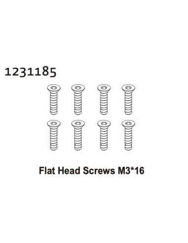 Flat Head Screw M3*16 (8)