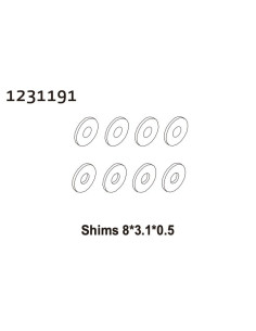 Shims 8*3.1*0.5 (6)