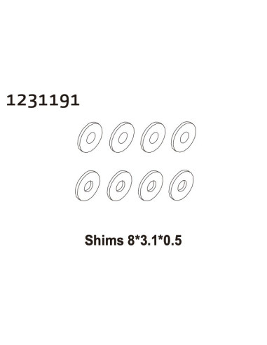 Shims 8*3.1*0.5 (6)