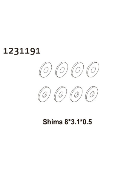 Shims 8*3.1*0.5 (6)