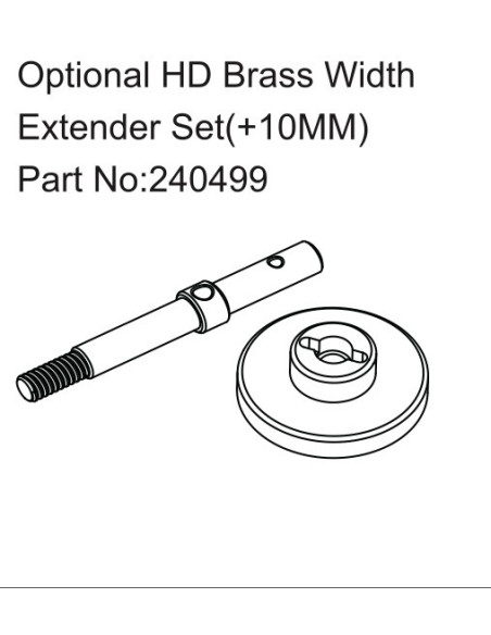 Optional HD Brass Width Extender Set 1.5mm Pin ( +10MM )