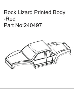 Rock Lizard Printed Body-Red