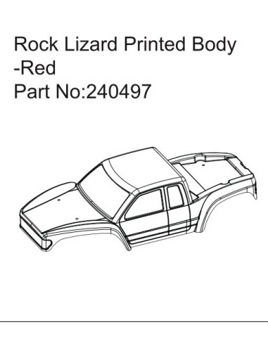 Rock Lizard Printed Body-Red