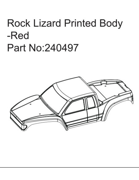 Rock Lizard Printed Body-Red