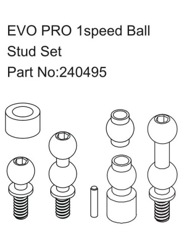 EVO PRO 1speed Ball Stud Set