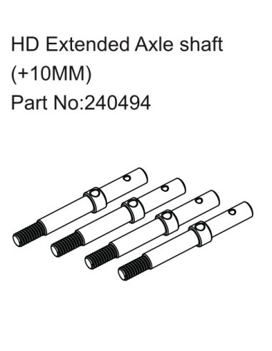 HD Extended Axle shaft ( +10MM )