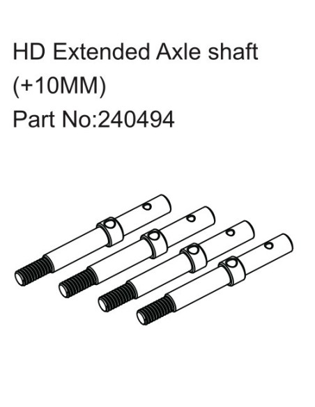 HD Extended Axle shaft ( +10MM )