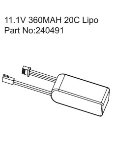 11.1V 360MAH 20C Lipo