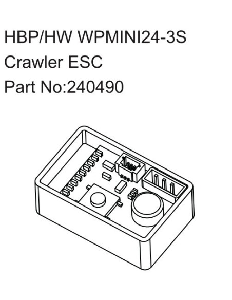 HBP-HW WPMINI24-3S Crawler ESC