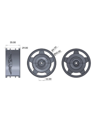 1:10 Alu. Buggy Wheel Set 2WD-4WD BLOCK rear...