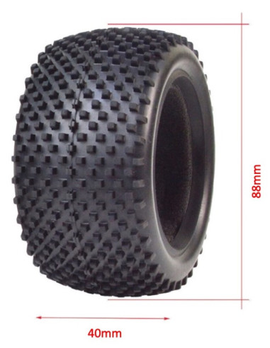 1:10 Alu. Buggy Wheel Set 2WD-4WD BLOCK rear...