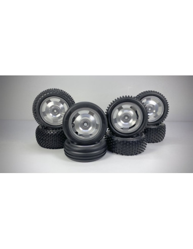 1:10 Alu. Buggy Wheel Set 2WD-4WD BLOCK rear...