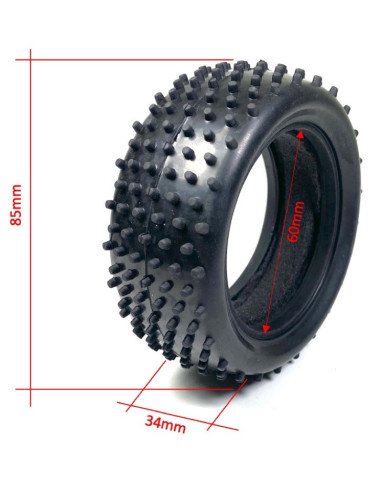 1:10 Alu. Buggy Wheel Set 4WD PIN front 12mm...