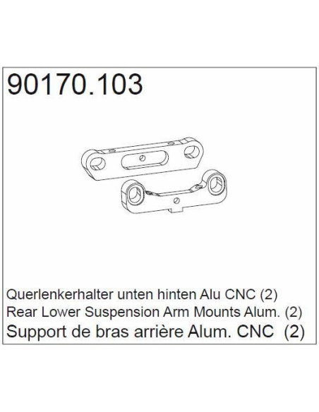 90170.103 Rear lower suspension arms mounts alum.