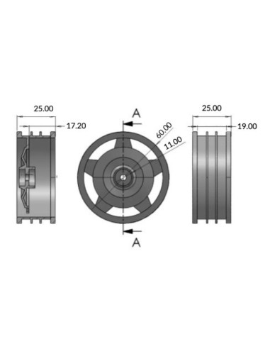 1:10 Alu. Buggy Wheel Set 2WD 60-19 front...