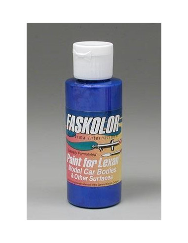 Pintura Faskolor Acrílica para Lexan color metalizado azul. (60ml)