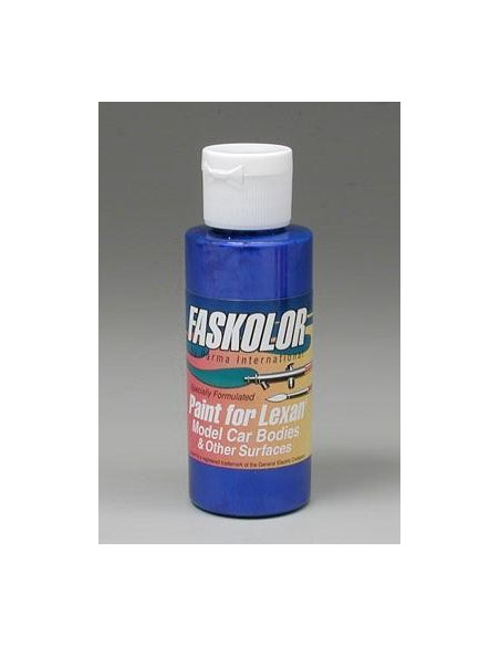 Pintura Faskolor Acrílica para Lexan color metalizado azul. (60ml)