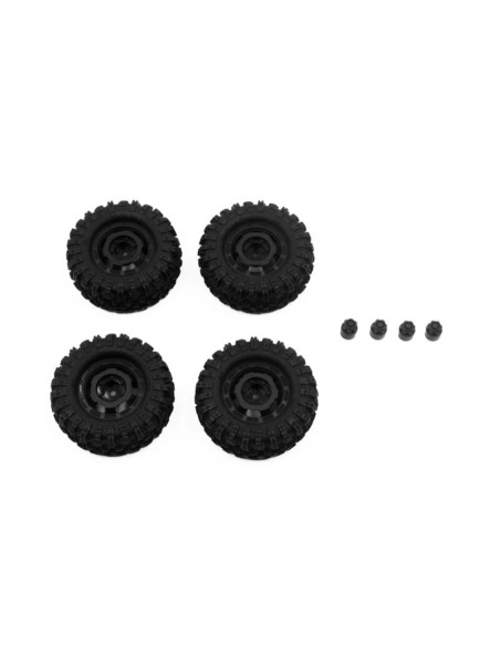 CR-18P Truck Wheel- Tire Set (Black)